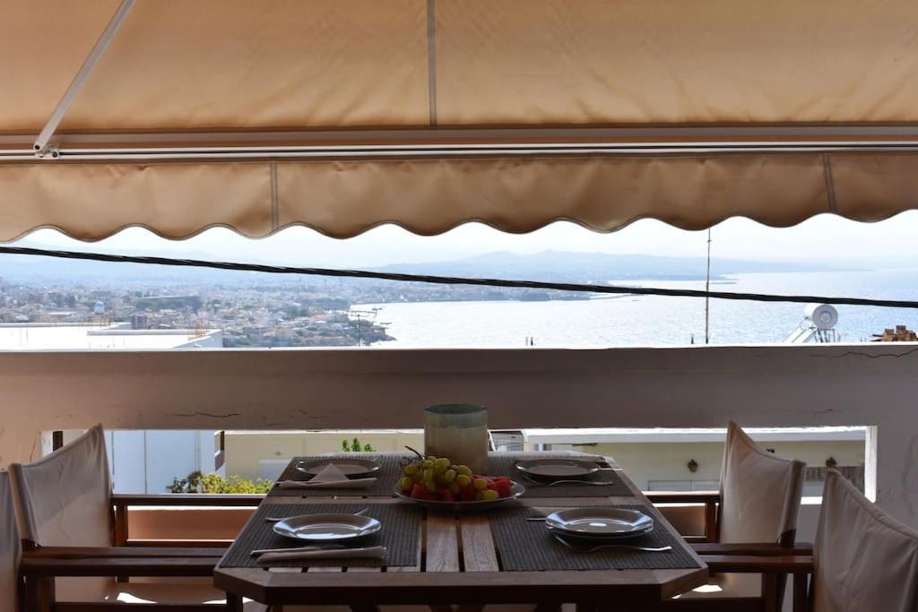 Eolia Apartment With Panoramic Chania View Esterno foto