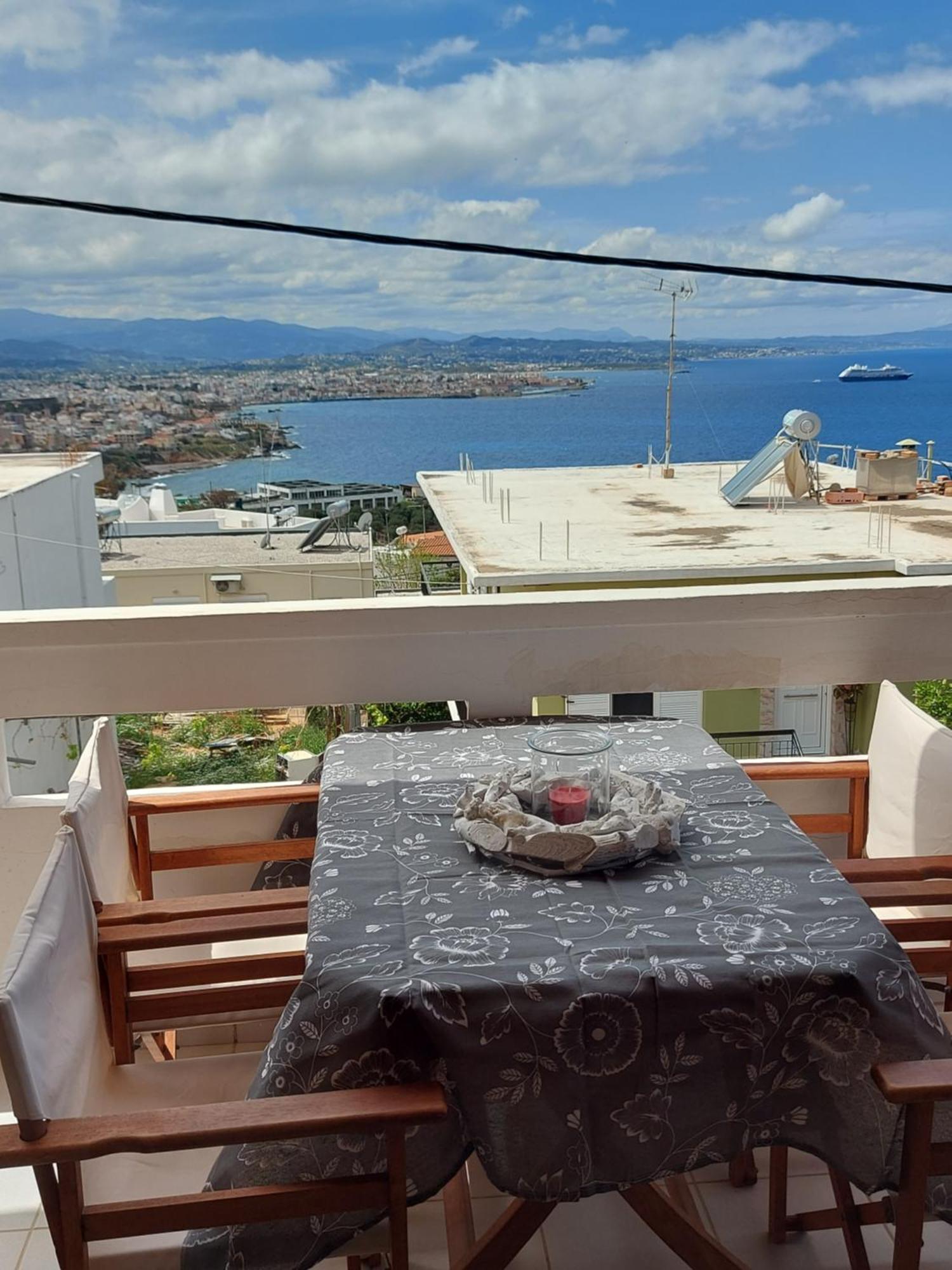 Eolia Apartment With Panoramic Chania View Esterno foto